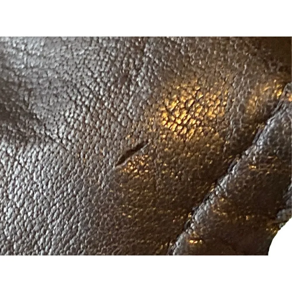 Black leather women’s gloves acrylic lining size small